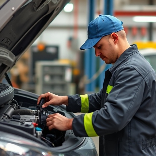 auto technician working