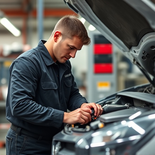 auto technician working