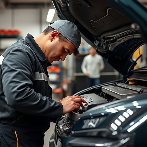 auto technician working