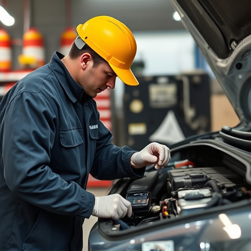 auto technician working