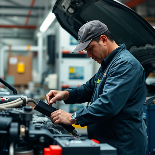 auto technician working