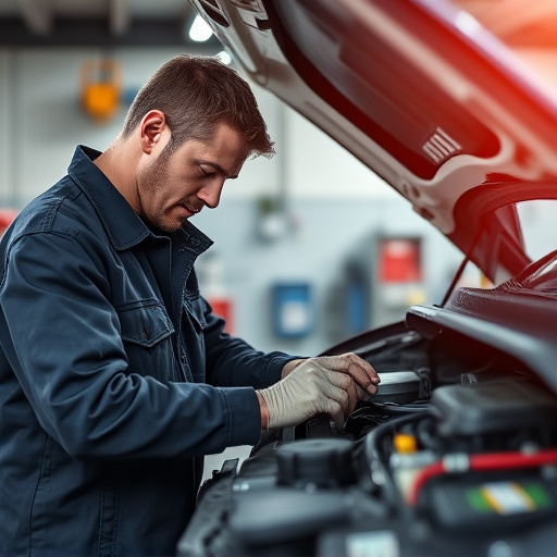 auto technician working