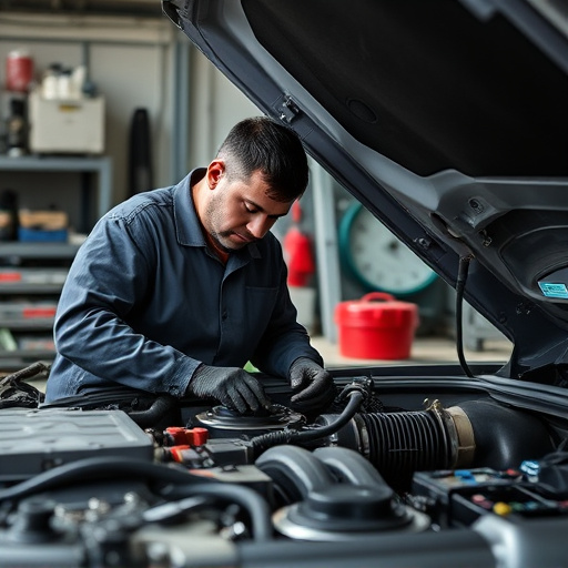 auto technician working