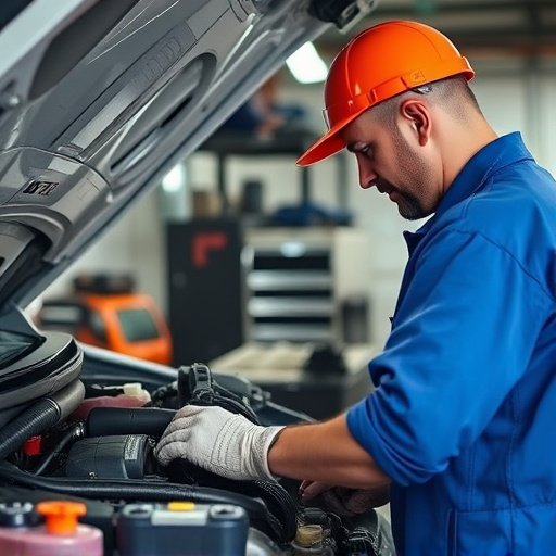 auto technician working