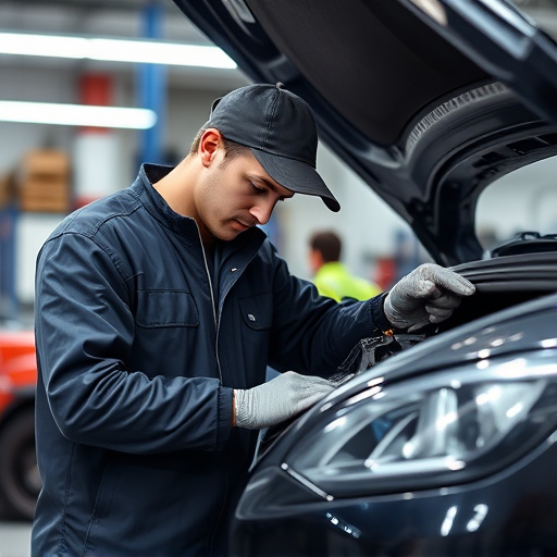 auto technician working