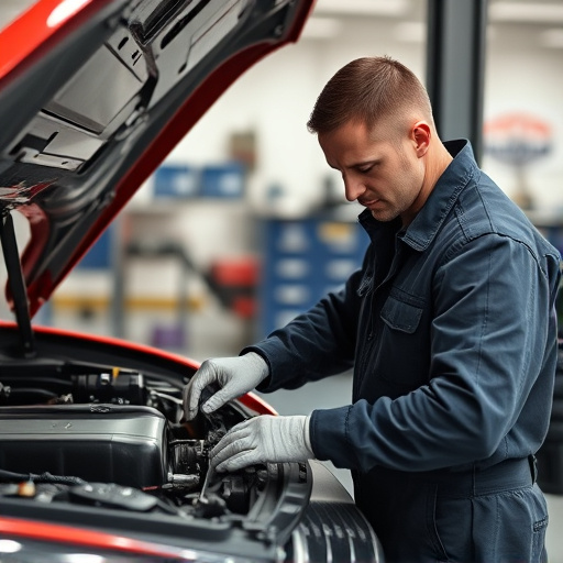 auto technician working
