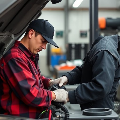 auto technician working