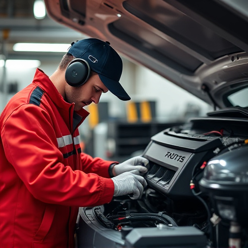 auto technician working