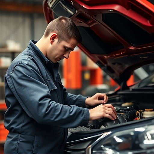 auto technician working