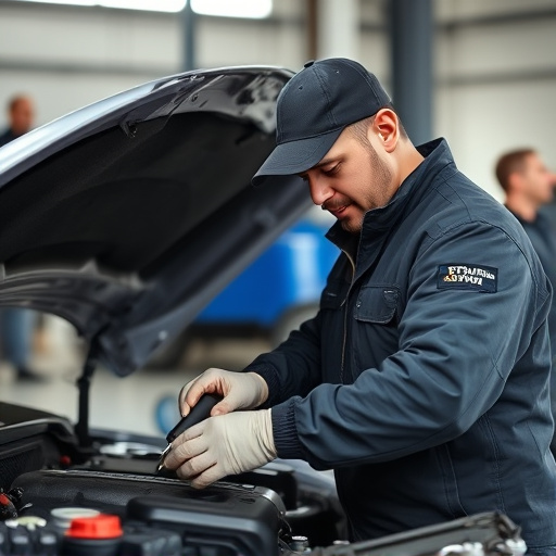 auto technician working
