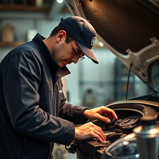 auto technician working