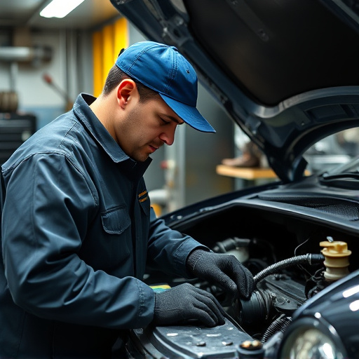 auto technician working