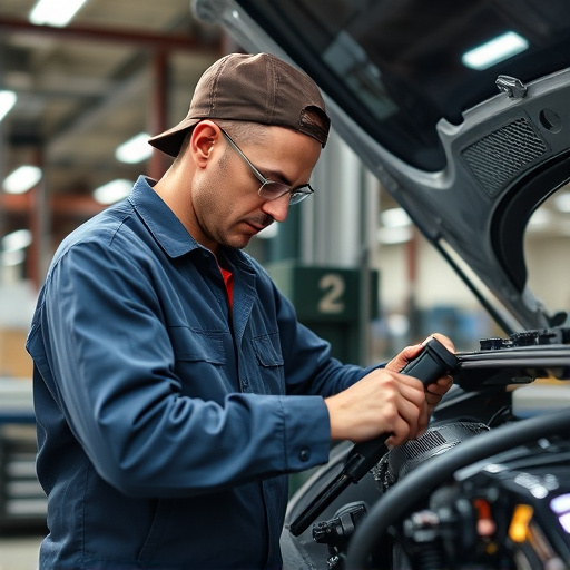 auto technician working