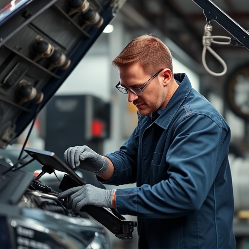 auto technician working