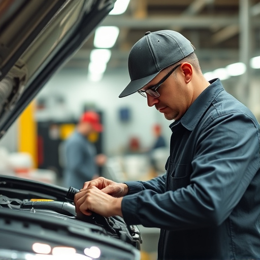 auto technician working