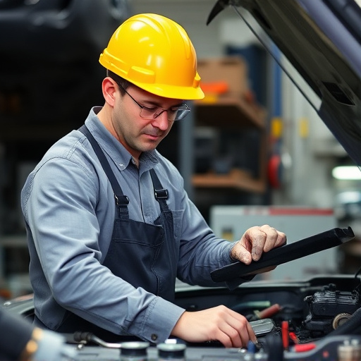 auto technician working