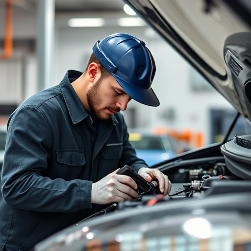auto technician working