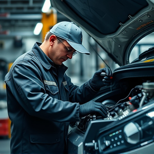 auto technician working