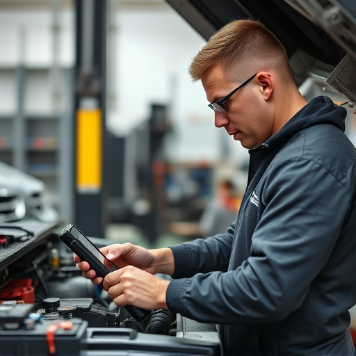 auto technician working