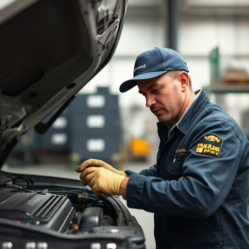 auto technician working