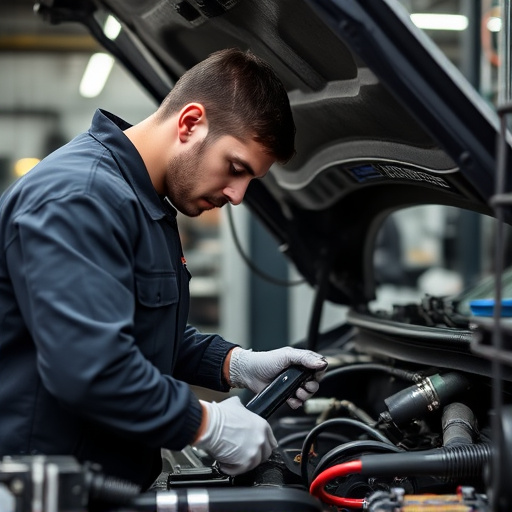 auto technician working