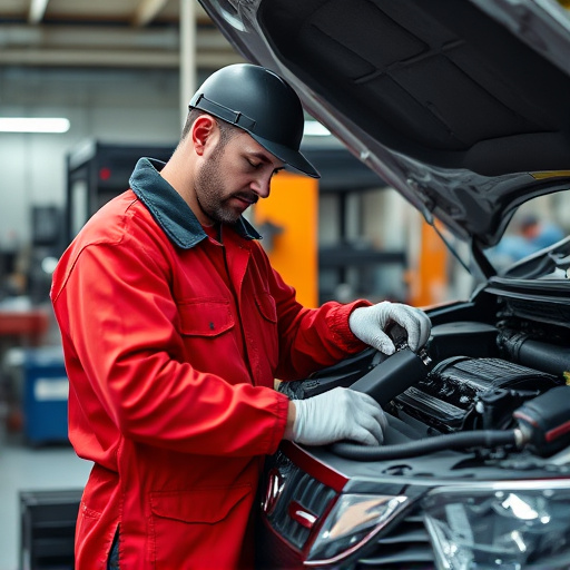 auto technician working