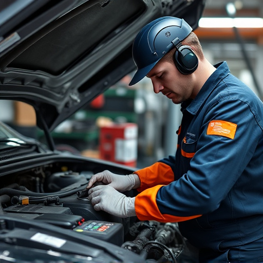 auto technician working