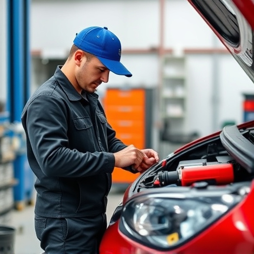 auto technician working