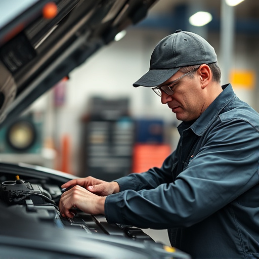 auto technician working