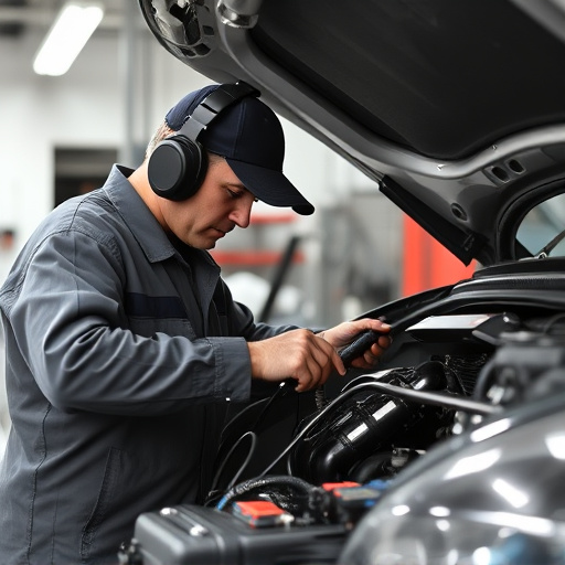 auto technician working