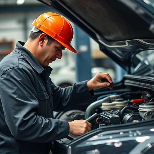 auto technician working