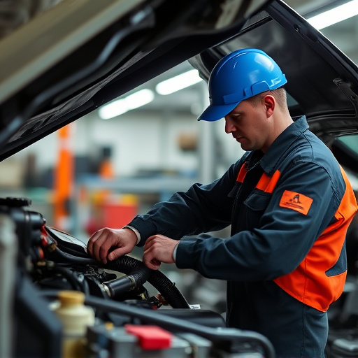 auto technician working