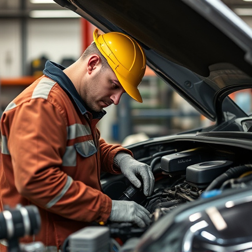 auto technician working