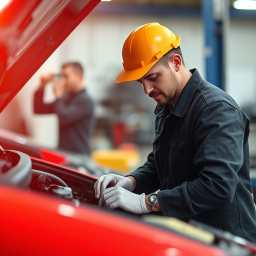 auto technician working