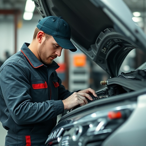 auto technician working