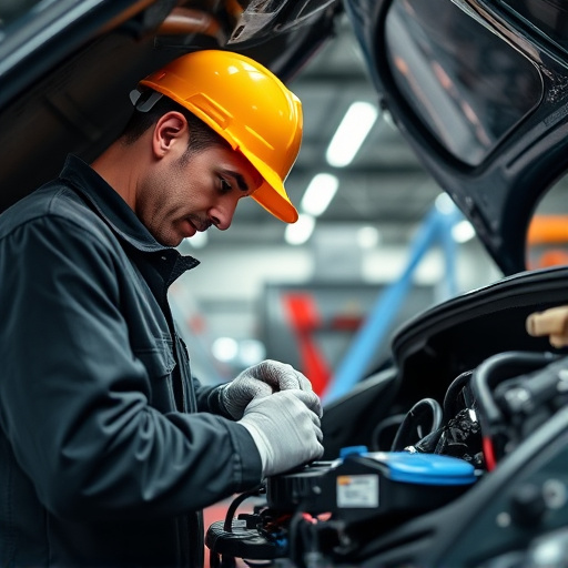 auto technician working
