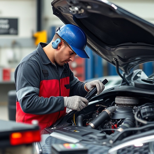 auto technician working
