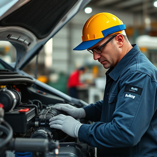 auto technician working