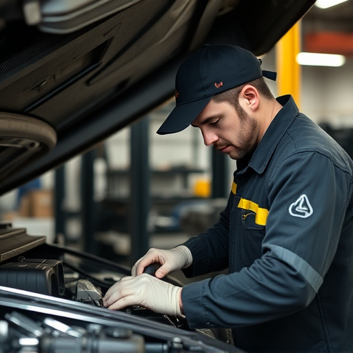 auto technician working