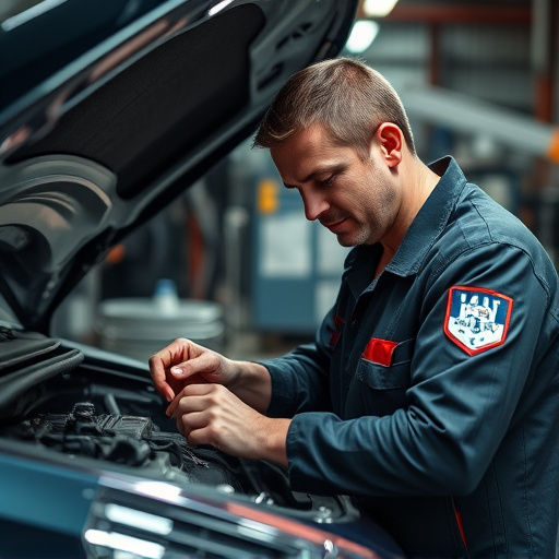 auto technician working