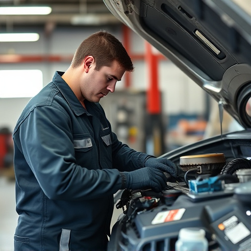 auto technician working