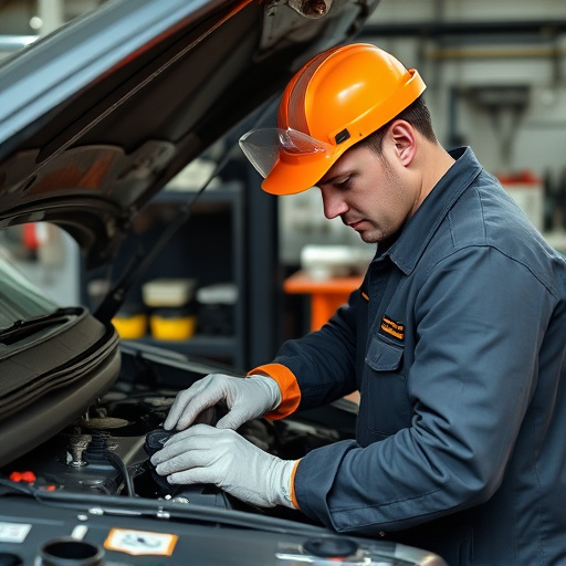 auto technician working