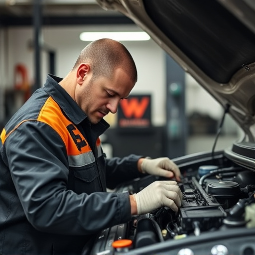 auto technician working