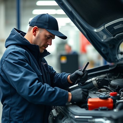 auto technician working