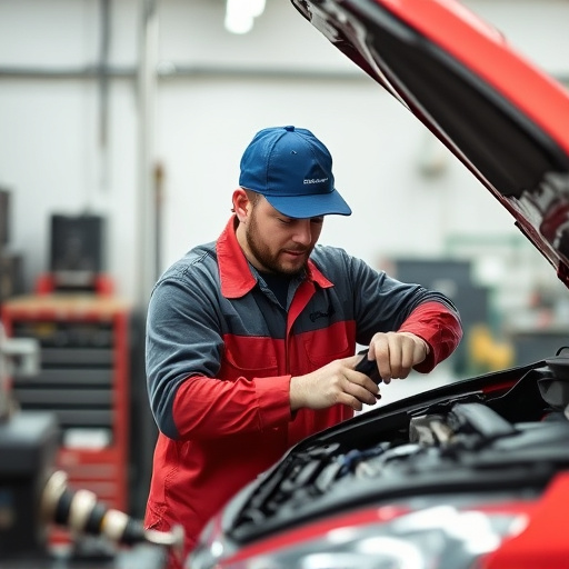 auto technician working