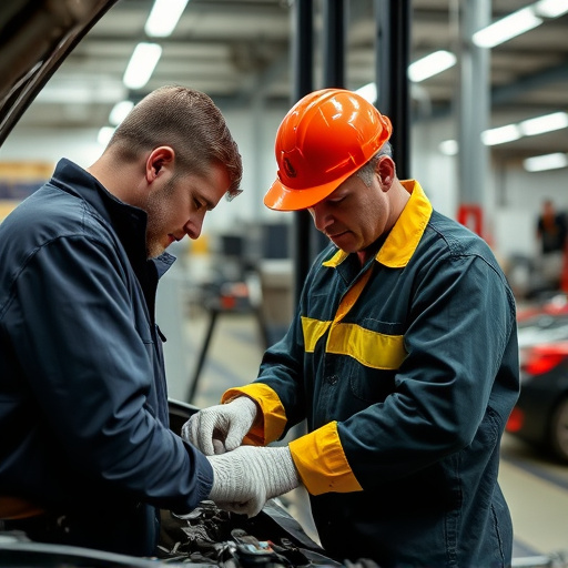 auto technician working