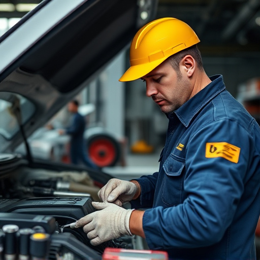 auto technician working