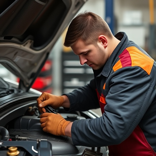 auto technician working