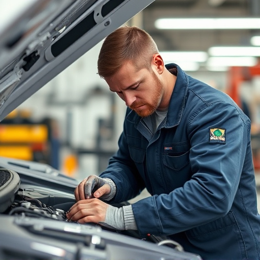 auto technician working