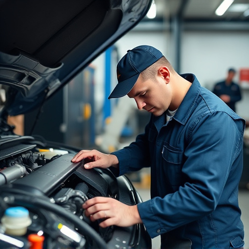 auto technician working